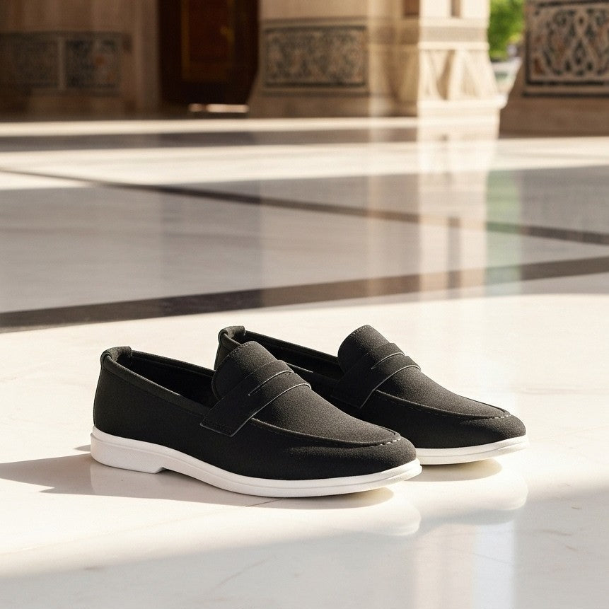 Premium Black Suede Loafer Medicated