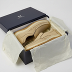 Men’s Beige Soft-Touch Medicated Suede Jogger | Non-Slip Ergonomic Sole – Pure Handmade Comfort